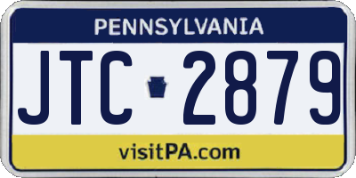 PA license plate JTC2879