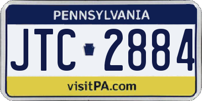 PA license plate JTC2884