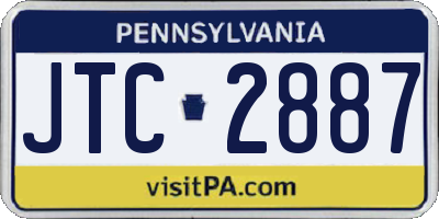 PA license plate JTC2887