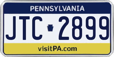 PA license plate JTC2899