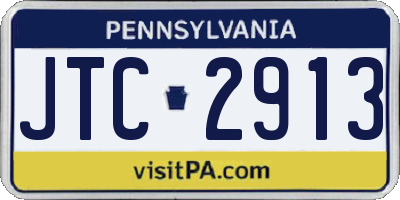 PA license plate JTC2913