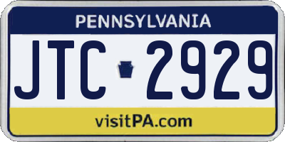 PA license plate JTC2929