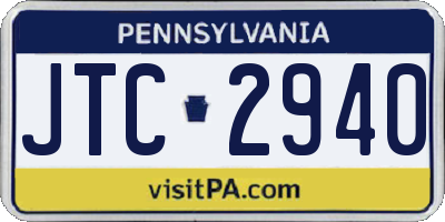 PA license plate JTC2940