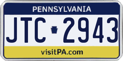 PA license plate JTC2943