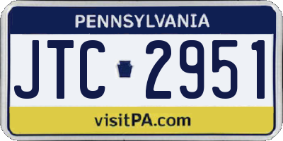 PA license plate JTC2951