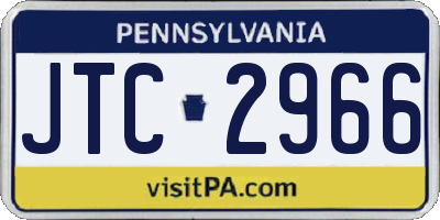 PA license plate JTC2966