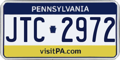 PA license plate JTC2972