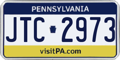 PA license plate JTC2973