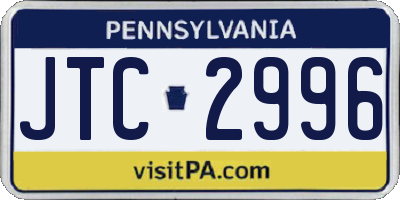 PA license plate JTC2996