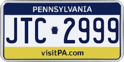 PA license plate JTC2999