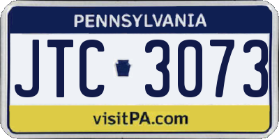 PA license plate JTC3073