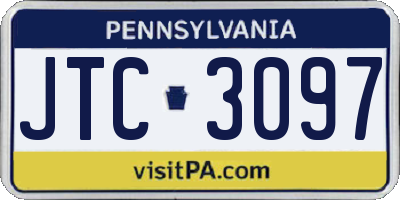 PA license plate JTC3097