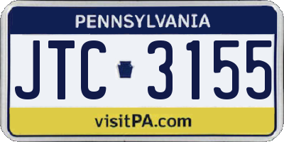 PA license plate JTC3155