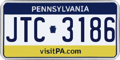 PA license plate JTC3186