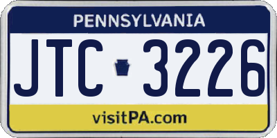 PA license plate JTC3226