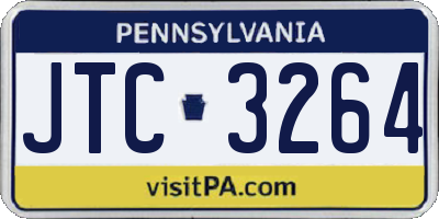 PA license plate JTC3264