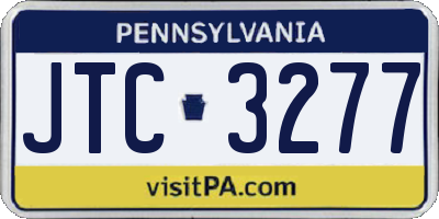 PA license plate JTC3277