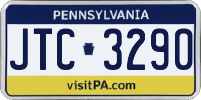 PA license plate JTC3290