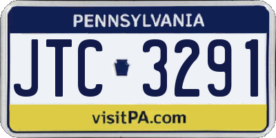 PA license plate JTC3291