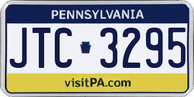 PA license plate JTC3295