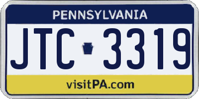PA license plate JTC3319