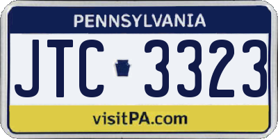PA license plate JTC3323
