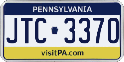 PA license plate JTC3370