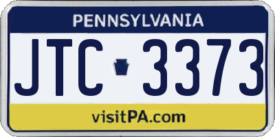 PA license plate JTC3373