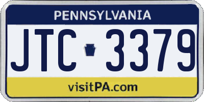 PA license plate JTC3379