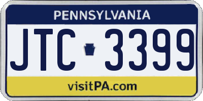 PA license plate JTC3399