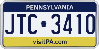 PA license plate JTC3410
