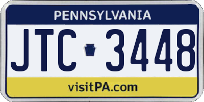 PA license plate JTC3448