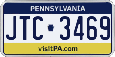 PA license plate JTC3469