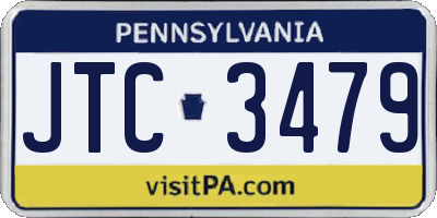 PA license plate JTC3479