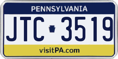 PA license plate JTC3519