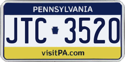 PA license plate JTC3520