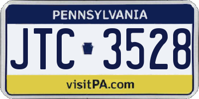 PA license plate JTC3528