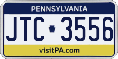PA license plate JTC3556