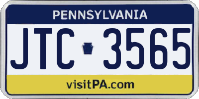 PA license plate JTC3565