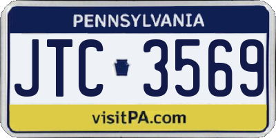 PA license plate JTC3569