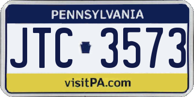PA license plate JTC3573