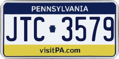 PA license plate JTC3579