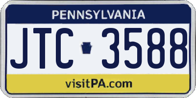 PA license plate JTC3588
