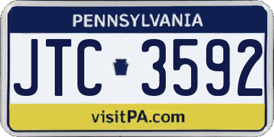 PA license plate JTC3592