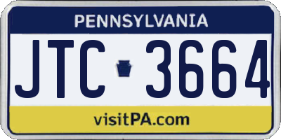 PA license plate JTC3664