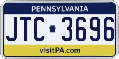 PA license plate JTC3696