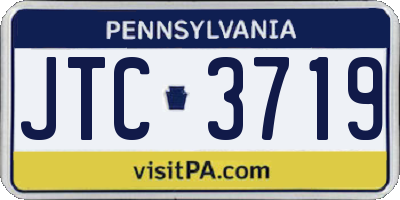 PA license plate JTC3719