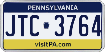 PA license plate JTC3764