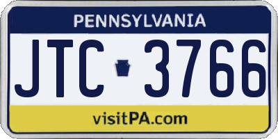 PA license plate JTC3766