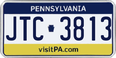 PA license plate JTC3813